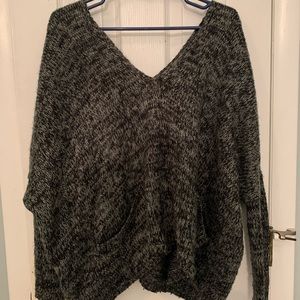 Grey V-Neck Sweater